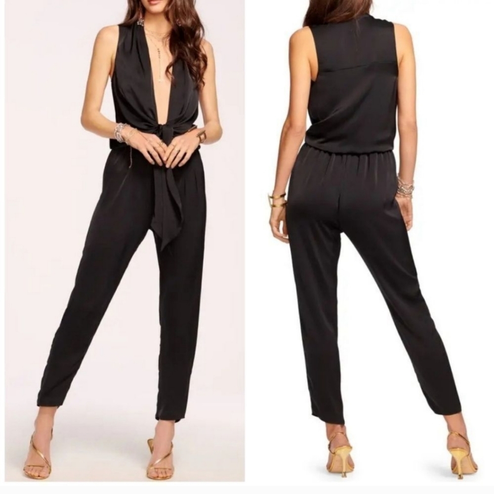 Ramy Brook Dorothy Drape Tie Waist Jumpsuit